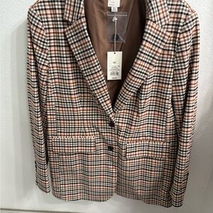 Plaid Blazer Jacket - New with Tags